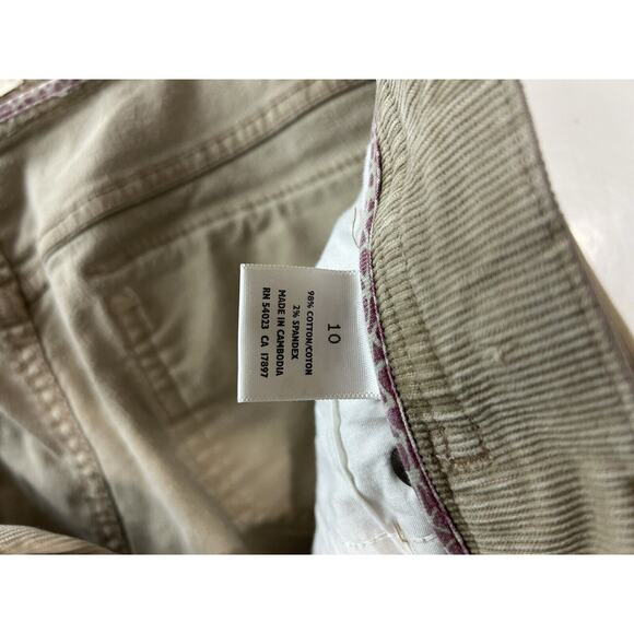 OLD NAVY Women’s Pants Size 10 ( 33x30.5)‎ Regular Mid-Rise Stretch Corduroy Tan - Picture 7 of 15
